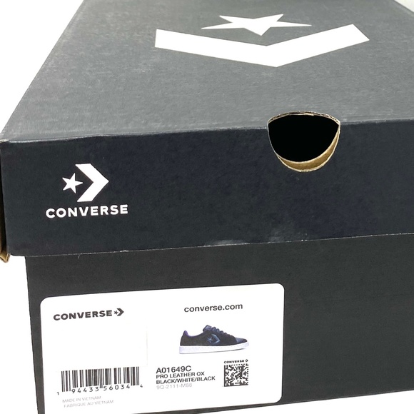 Converse Pro Leather Low Skate Women's Shoes Black Suede Casual Sneakers A01649C - Picture 10 of 11